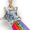 Gold Glitter Shooting Star Charm