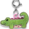 Glitter Alligator Charm