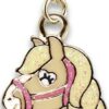 Gold Glitter Horse Charm