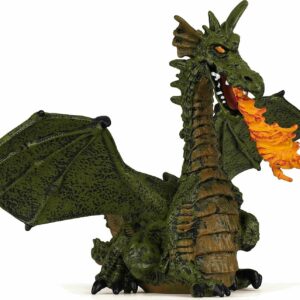 Papo France Green Winged Dragon With Flame