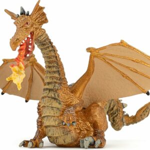 Papo France Gold Dragon With Flame