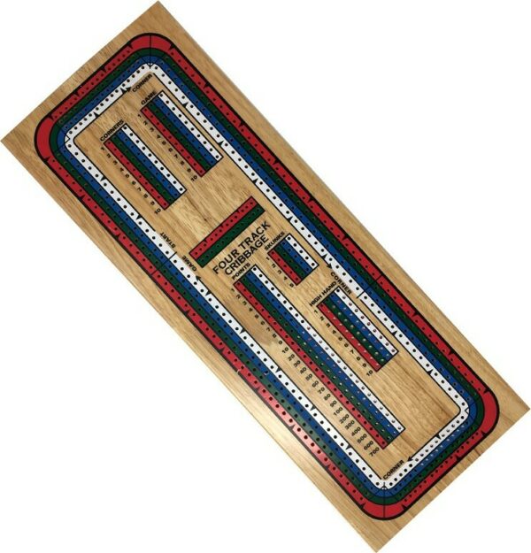 Jumbo Track 4 Color Cribbage Board