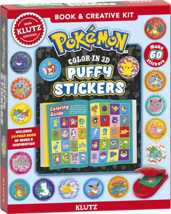 Pokemon Color-In 3D Puffy Stickers