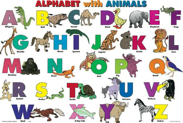 ABC Alphabet with Animals Placemat