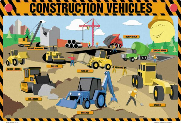 Construction Vehicles Placemat