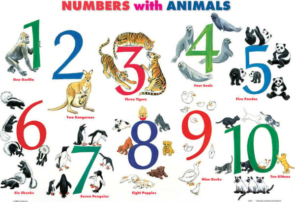 Numbers with Animals Placemat