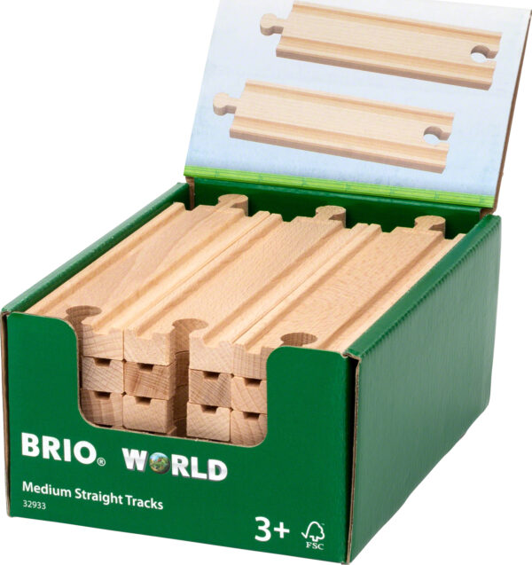 BRIO Medium Straight Tracks (sold individually)