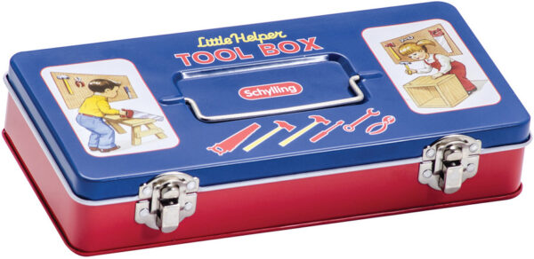 Tin Tool Box with Tools