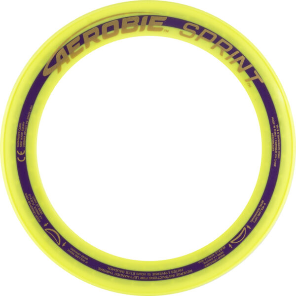 Aerobie Sprint Ring Outdoor Flying Disc - 10 Inches - Yellow