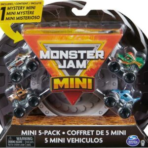 Monster Jam - Official Mini 5-Pack with Mystery Collectible Monster Truck - 1:87 Scale