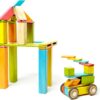 Tegu Classics: 42-Piece Set Magnetic Wooden Blocks (TINTS)