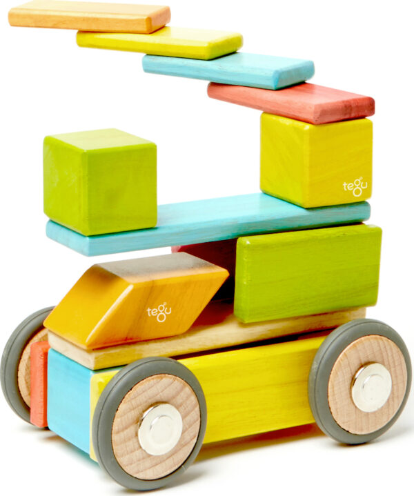 Tegu Classics: 42-Piece Set Magnetic Wooden Blocks (TINTS)