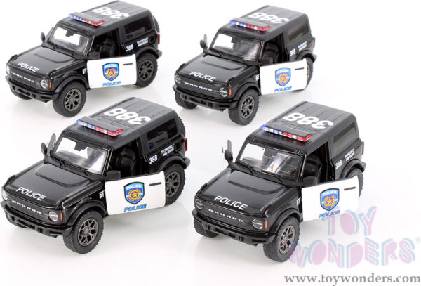 Ford Bronco - Police Edition (2022, 1/34 scale die cast model car, Black/White)