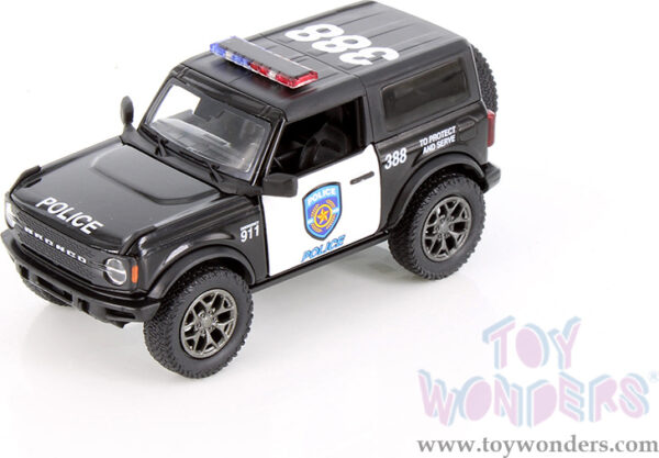 Ford Bronco - Police Edition (2022, 1/34 scale die cast model car, Black/White)