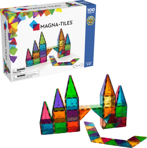 MAGNA-TILES Classic 100-Piece Magnetic Construction Set, The ORIGINAL Magnetic Building Brand