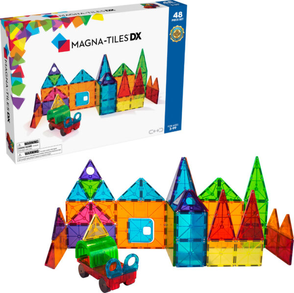 MAGNA-TILES DX 48-Piece Magnetic Construction Set, The ORIGINAL Magnetic Building Brand