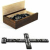 We Games Double 6 Black Dominoes With White Dots In Wooden Case