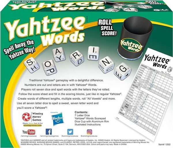 Yahtzee Words