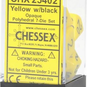 7-Set Cube Opaque Yellow with Black