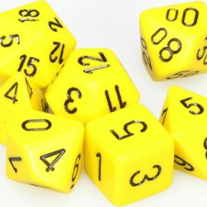 7-Set Cube Opaque Yellow with Black