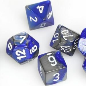 7-Set Cube Gemini Blue and Silver with White