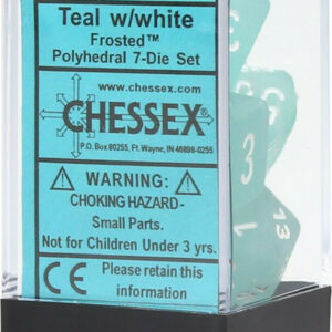 7-Set Cube Frosted Teal with White