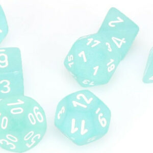 7-Set Cube Frosted Teal with White