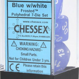 7-Set Cube Frosted Blue with White