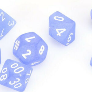 7-Set Cube Frosted Blue with White