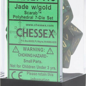 7-Set Cube Scarab Jade with Gold