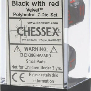 7-Set Cube Velvet Black with Red