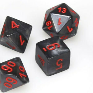 7-Set Cube Velvet Black with Red