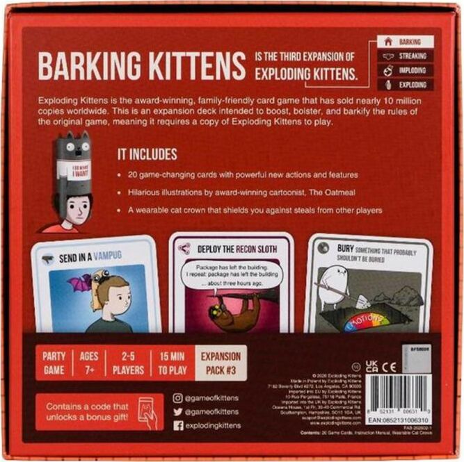 Exploding Kittens: Barking Kittens Expansion