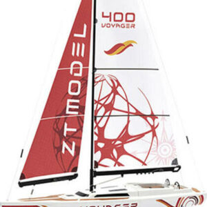 PlaySTEM Voyager 400 Motor-Powered RC Sailboat (Red)
