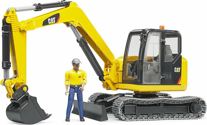 Cat® Mini Excavator with worker