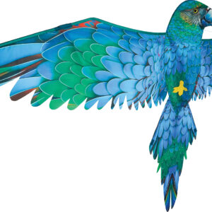 3D Blue Parrot Kite