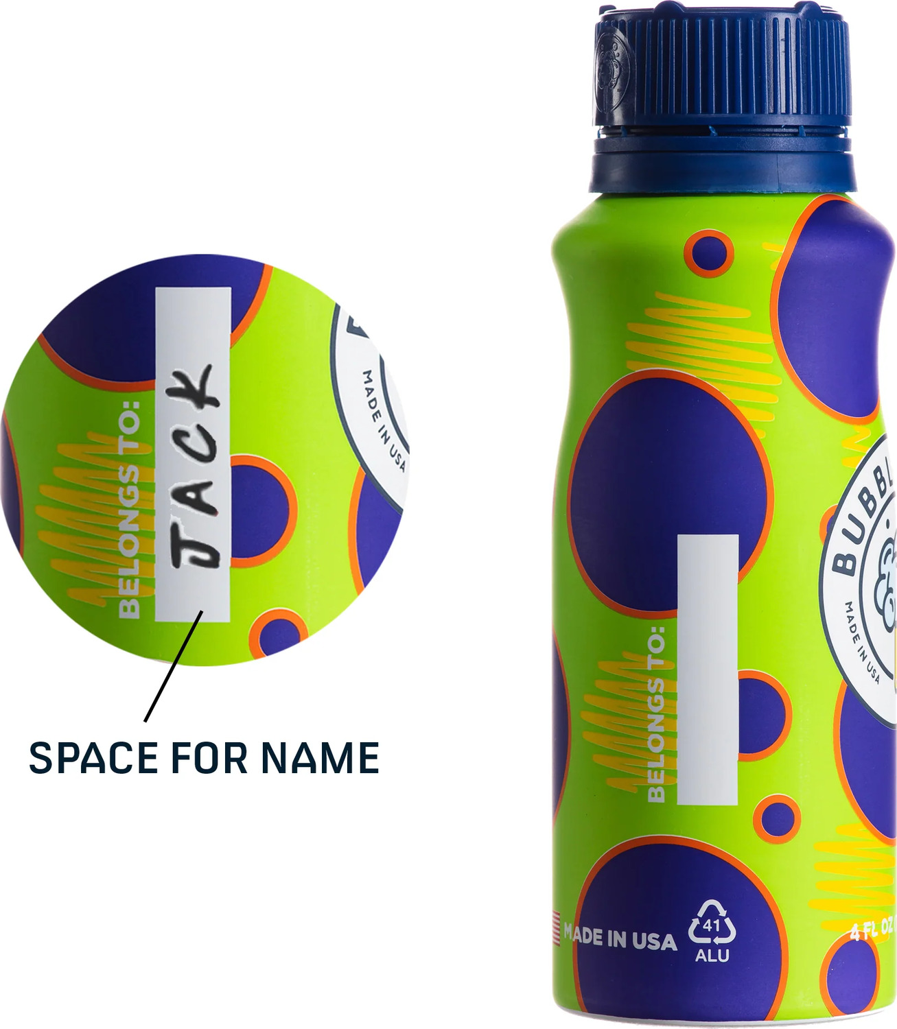 2 Pack Bubble Aluminum Bottles (assorted styles)