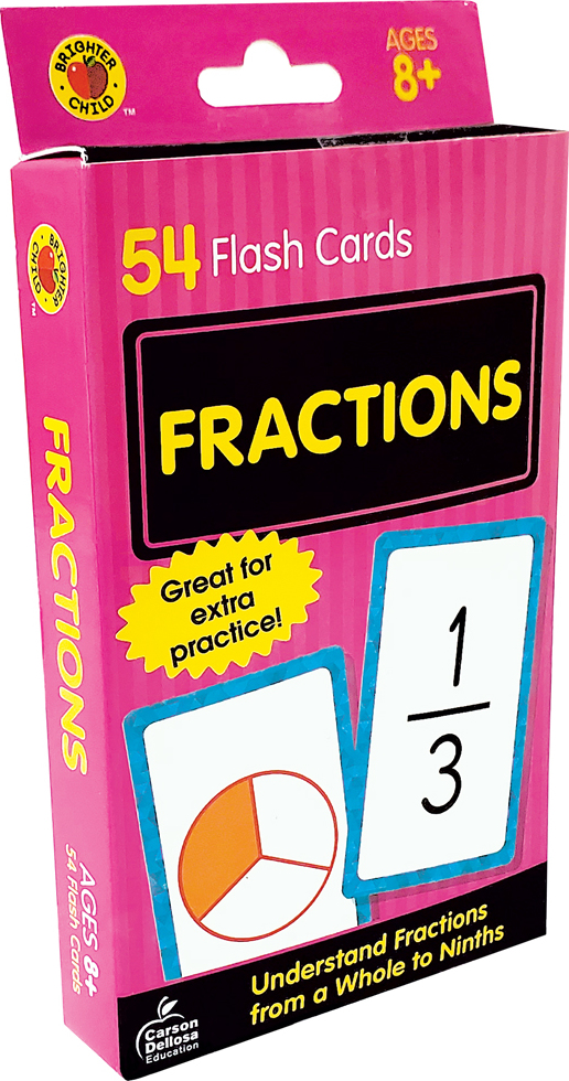 Fractions Flash Cards, Grades 3 - 5