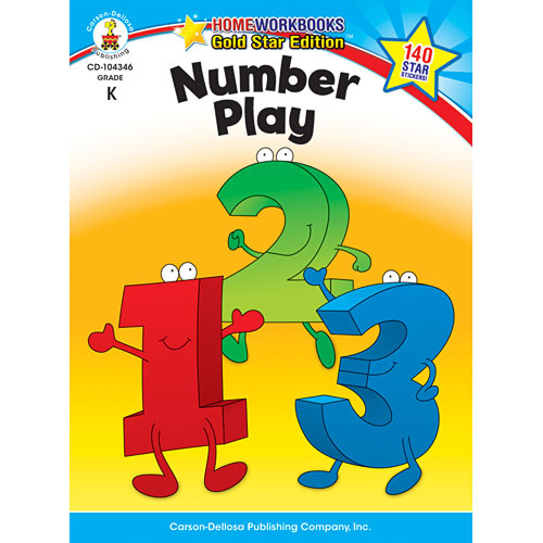 Number Play (K) Home Workbook - Gold Star Edition