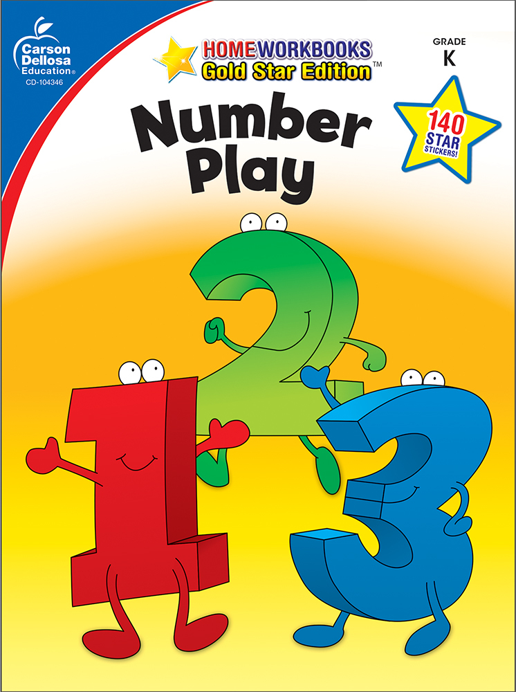 Number Play (K) Home Workbook - Gold Star Edition
