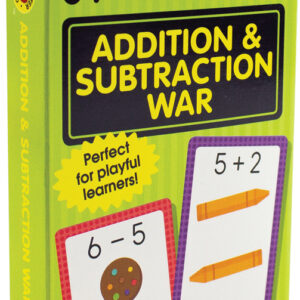 Addition & Subtraction War Flash Cards, Ages 5+