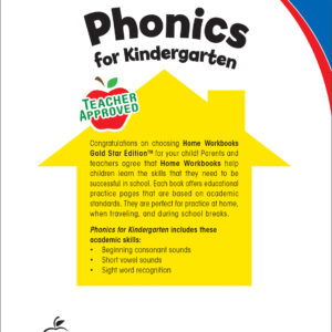 Phonics for Kindergarten, Grade K: Gold Star Edition