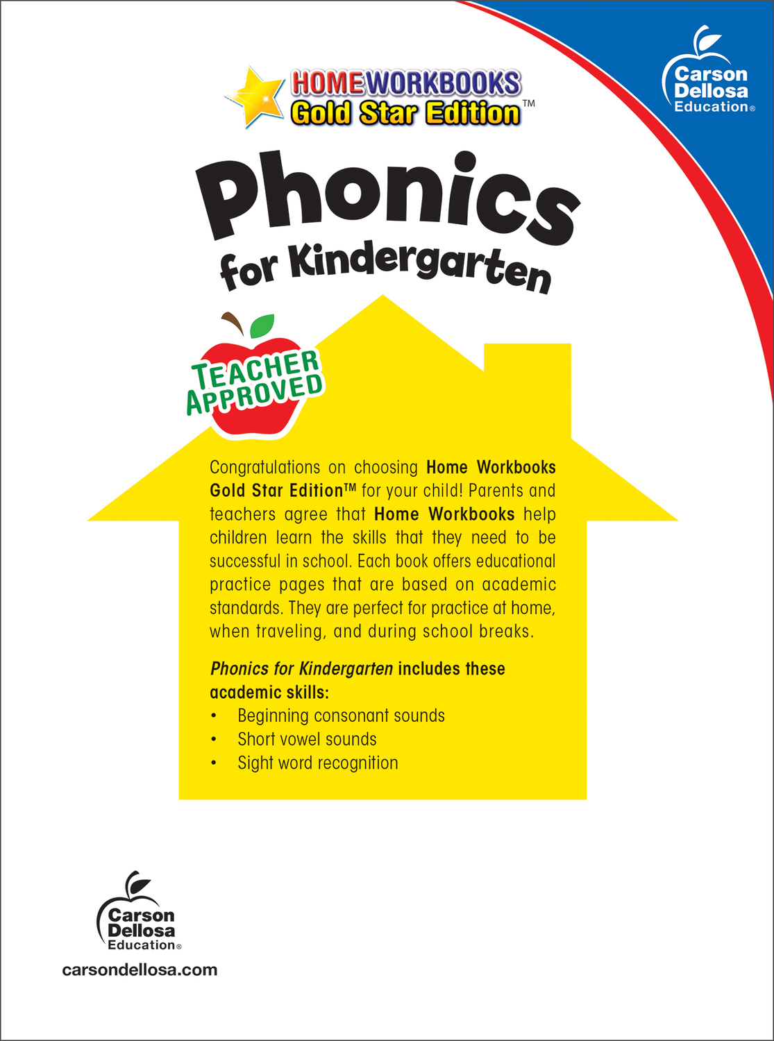 Phonics for Kindergarten, Grade K: Gold Star Edition