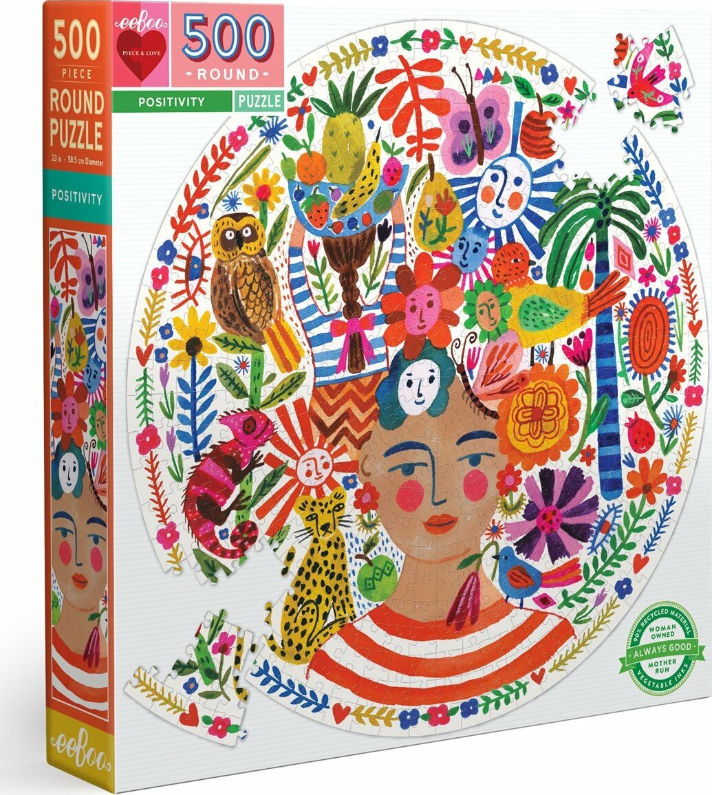 Positivity 500 Piece Round Puzzle