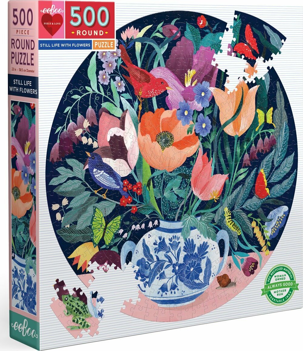 Still Life with Flowers (500 piece round puzzles)