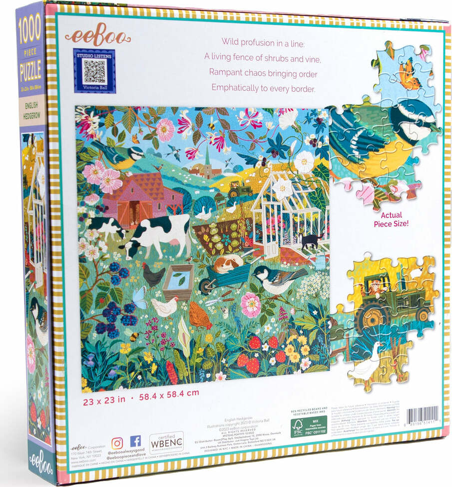 English Hedgerow (1000 piece square puzzles)