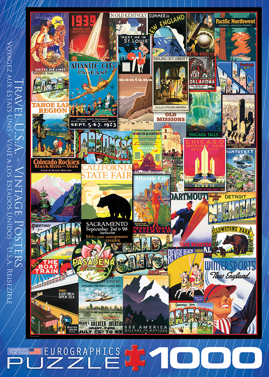 Travel USA Vintage Posters 1000-piece Puzzle