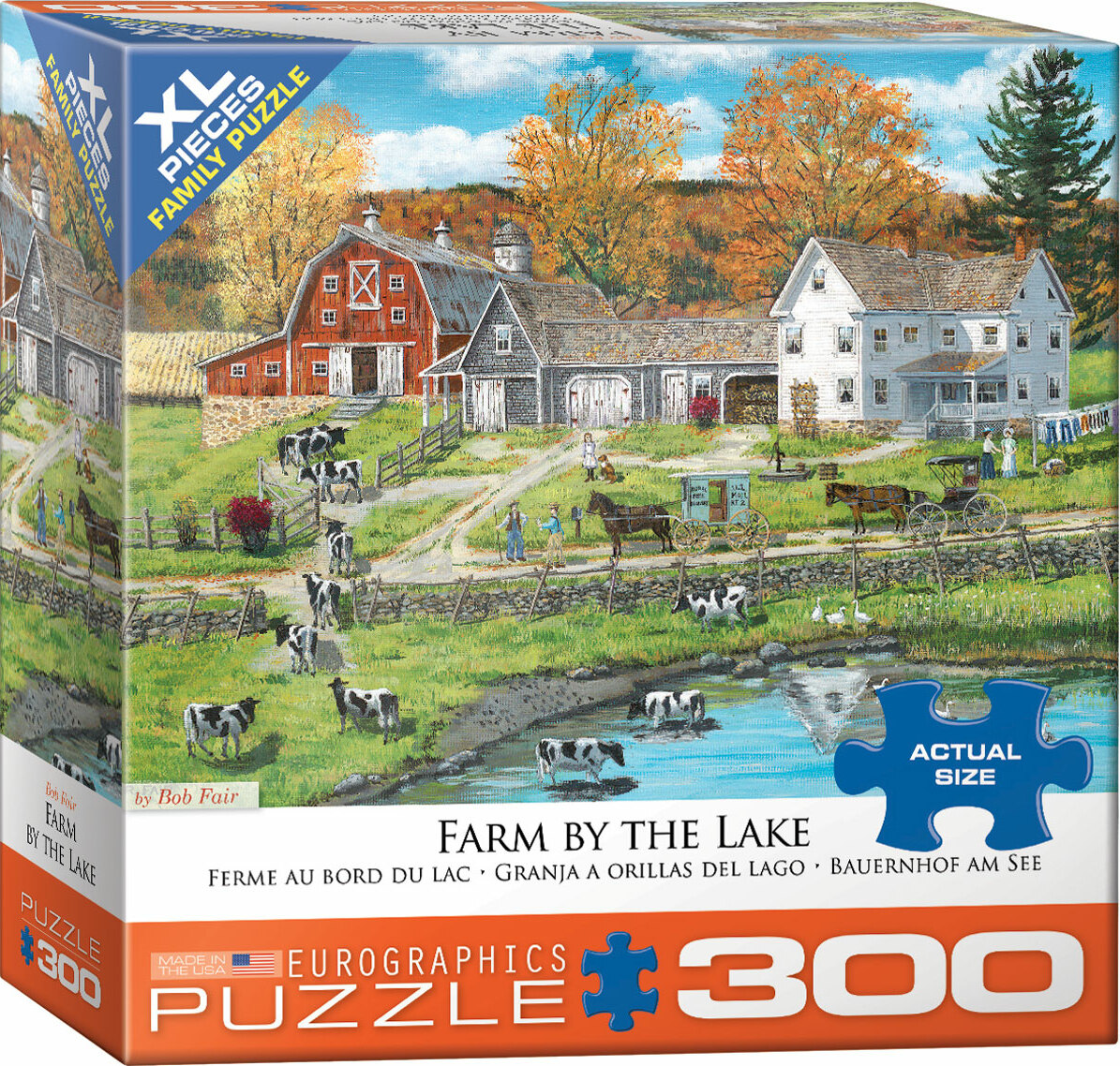 Farm by the Lake by Bob Fair 300-Piece Puzzle