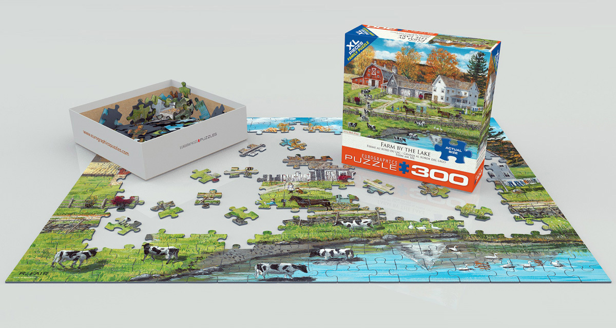 Farm by the Lake by Bob Fair 300-Piece Puzzle