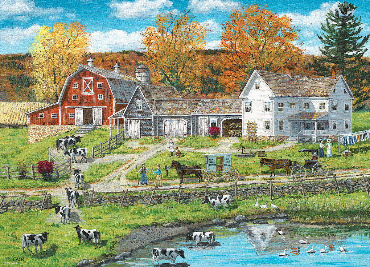 Farm by the Lake by Bob Fair 300-Piece Puzzle